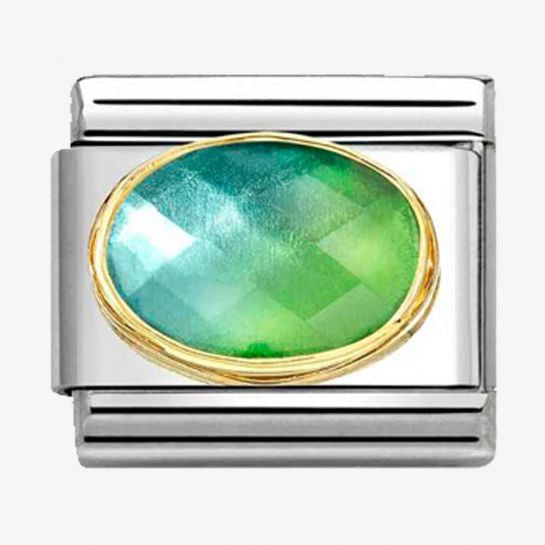 Nomination Gold Blue Green Ombre Charm