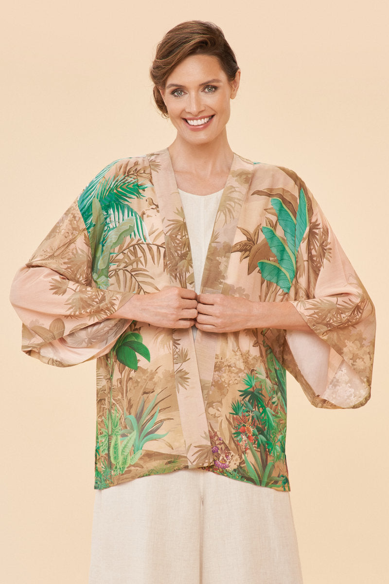 Powder Oasis Kimono Jacket - Coconut