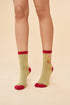 Powder Ladybird Ankle Socks - Sage