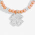 Joma Boho Beads Flower Orange & Silver Bracelet