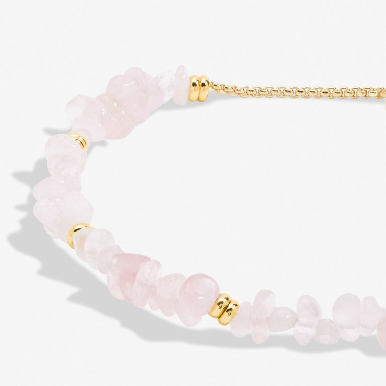 Joma Manifestones Rose Quartz Gold Bracelet