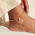 Joma Rose Quartz Crystal Gold Anklet