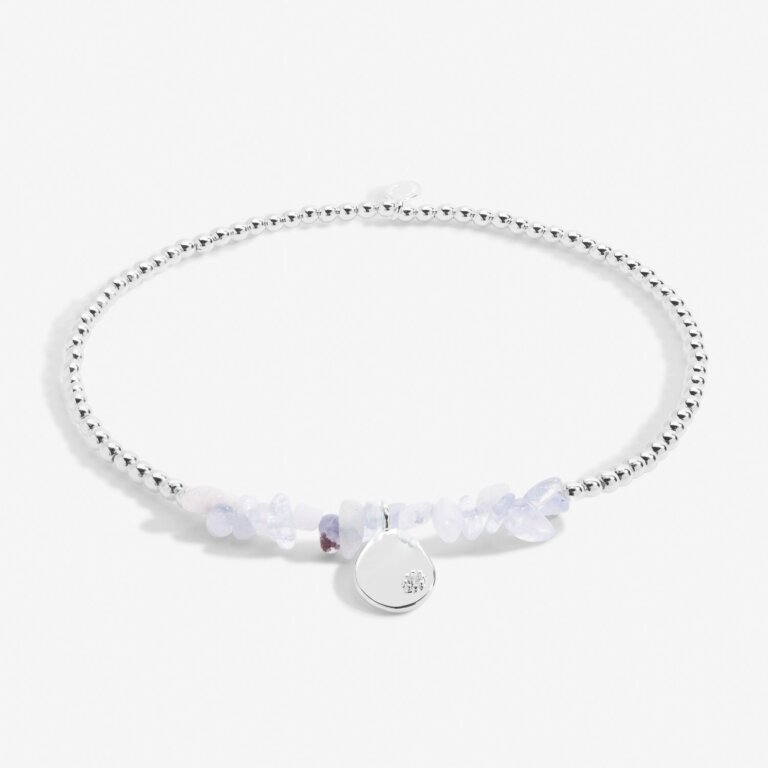 Joma Blue Agate Silver Anklet