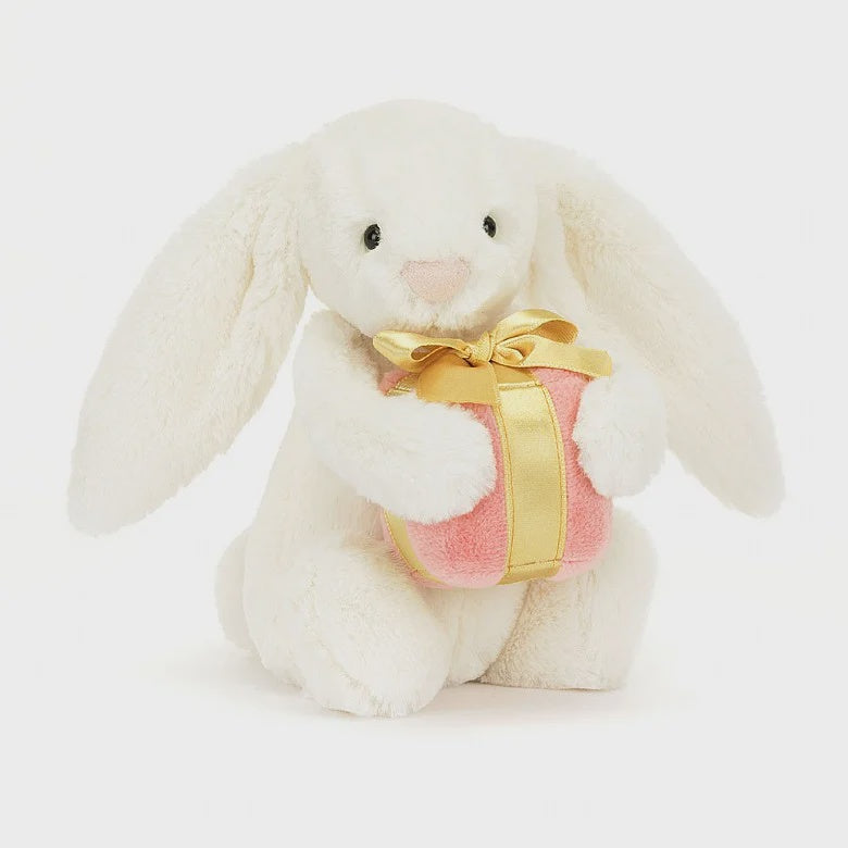 Jellycat Bashful Bunny With Present BB6PR