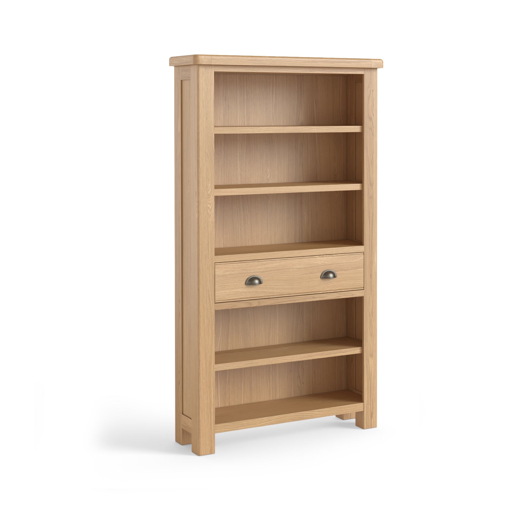 Provence Oak Large Bookcase With Drawer.