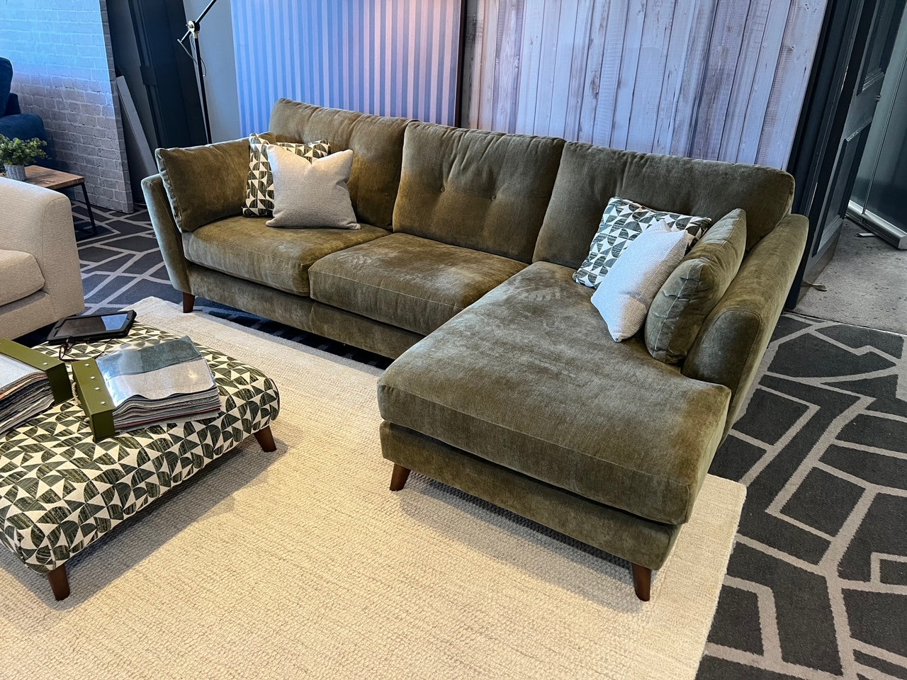 Paloma Corner Chaise Sofa A And B Fabrics – Tylers Department Store