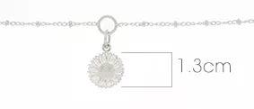 Mantra Sunflower Charm Bracelet | Sterling Silver