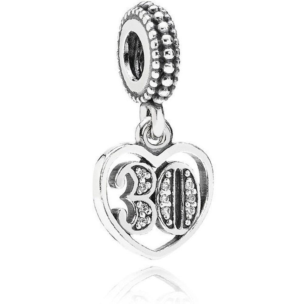 For Mom Pandora Fitting 70th Birthday Charm 925 Sterling Silver