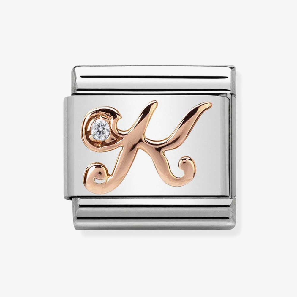 Nomination Rose Gold Initial K Charm – Tylers Department Store