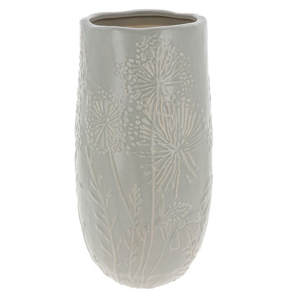 Meadow Sweet Grey Open Vase Large