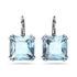 Swarovski Millenia Blue Square Cut Rhodium Earrings