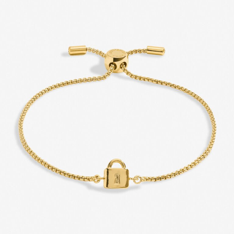 Joma Mini Charms Lock Gold Bracelet