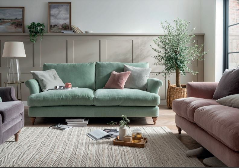 Sophie Loveseat Sofa With Superior Seat Option Fabrics A & B