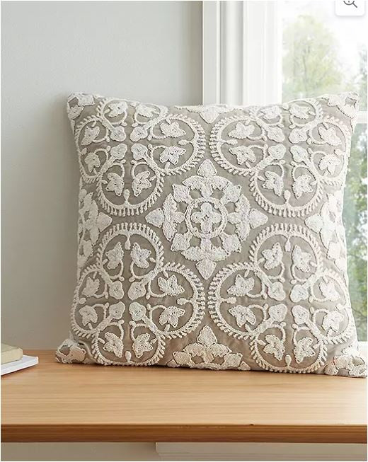 Tuscany Trellis  Embroidered Cushion