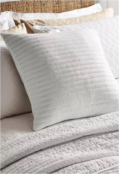 Bianca White Quilted Cushion