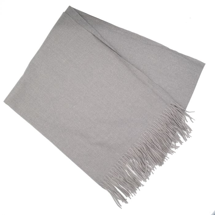 Red Cuckoo Thick Plain Scarf Silver