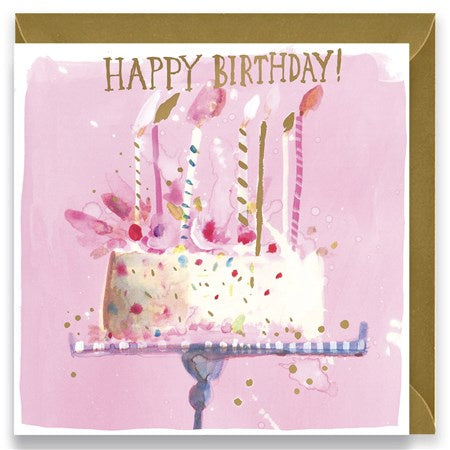 Happy Birthday  Cake with Candles Card by Sooshichacha