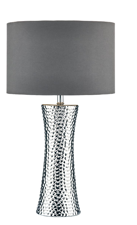 33009 Silver Ceramic Base Table Lamp