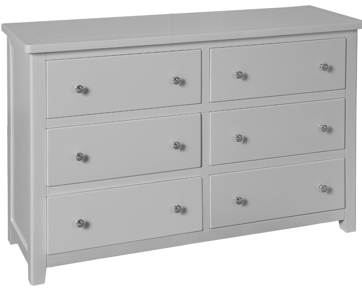 Oxford 6 Drawer Chest Grey