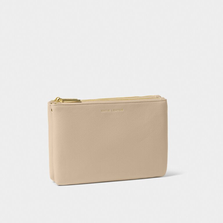 Katie Loxton Light Taupe Duo Pouch