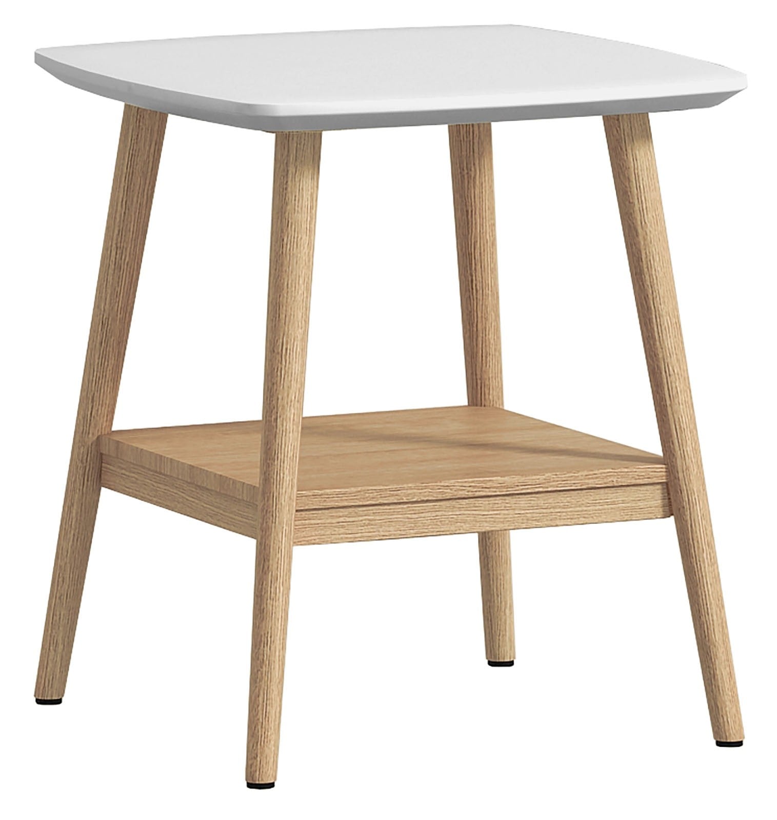 Sweden White & Oak Lamp Table