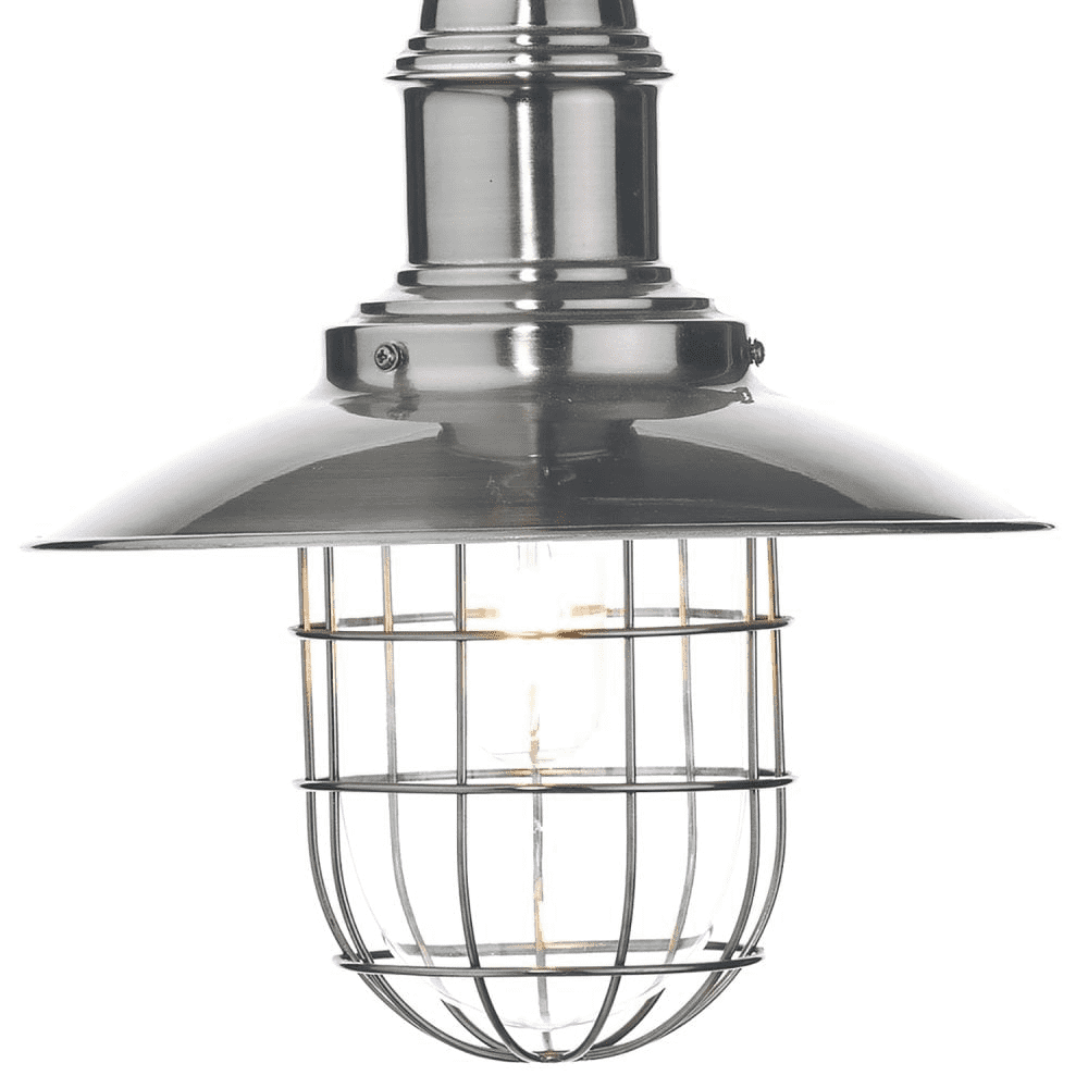 Lantern Floor Lamp - Antique Chrome