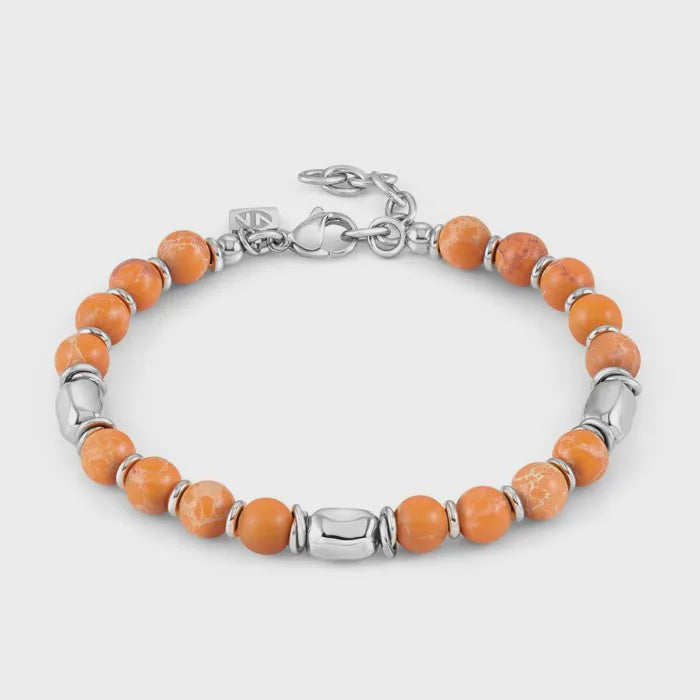Nomination InstinctStyle Orange Jasper Beaded Bracelet