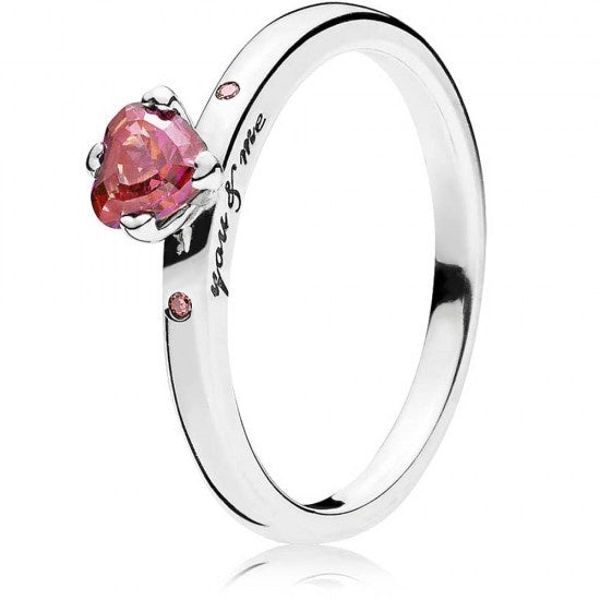 Pandora Sparkling Red Heart Ring