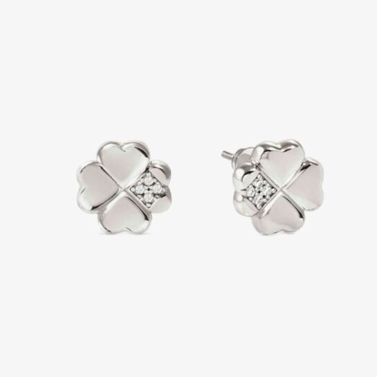 Nomination Silver Clover Petit Sparkle Earrings