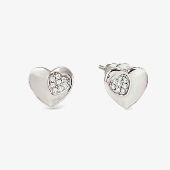 Nomination Silver Heart Petit Sparkle Earrings