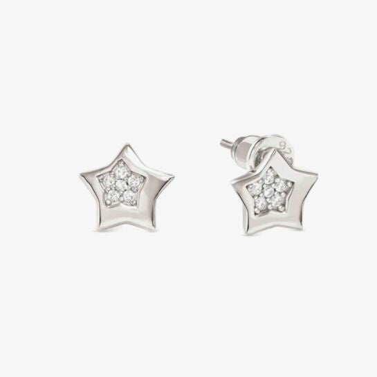 Nomination Silver Star Petit Sparkle Earrings