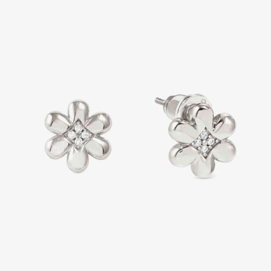 Nomination Silver Flower Petit Sparkle Earrings