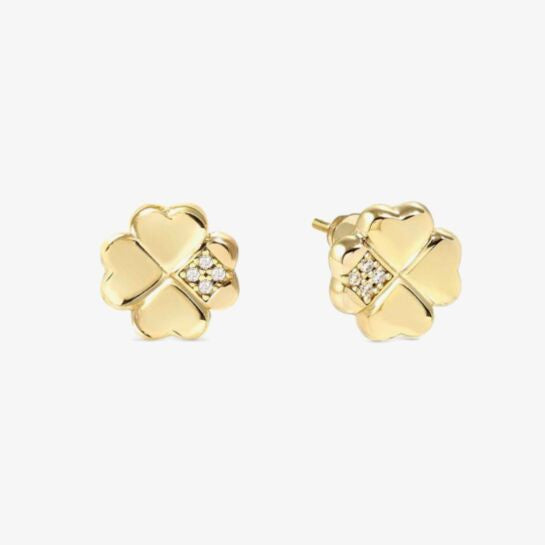 Nomination Gold Clover Petit Sparkle Earrings
