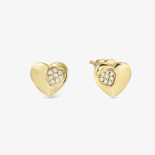Nomination Gold Heart Petit Sparkle Earrings