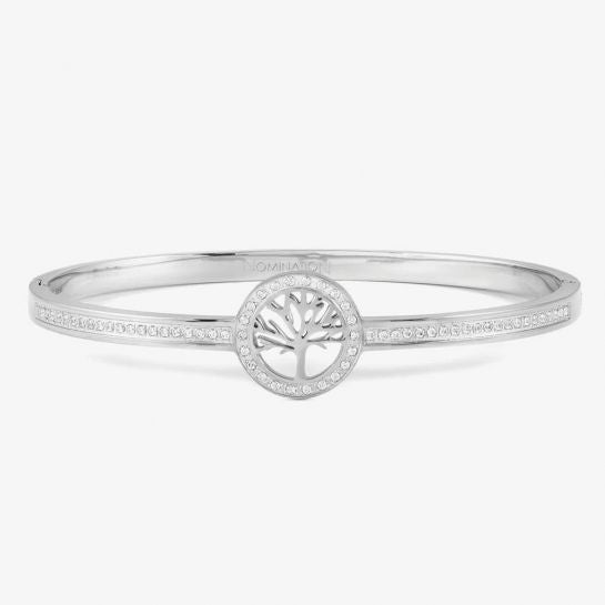 Nomination Pretty Bangles Tree Of Life Large Silver Bangle