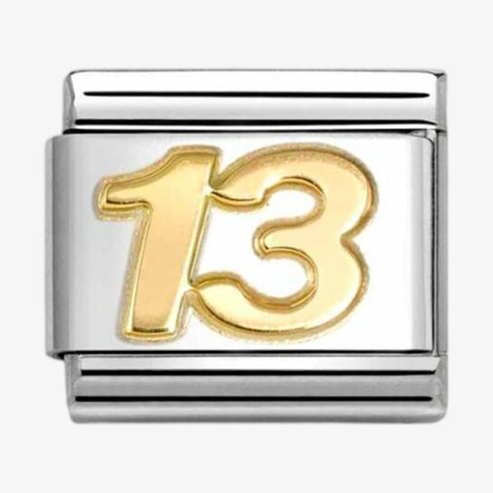 Nomination Yellow Gold 13th Birthday Charm