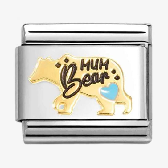 Nomination Gold Mum Bear Blue Charm