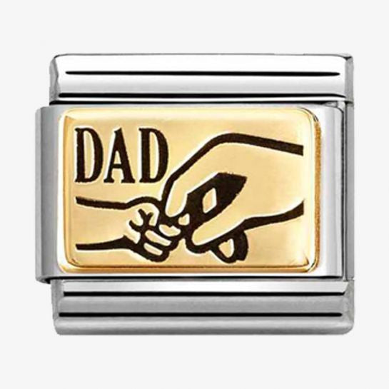 Nomination Gold Dad Hands Charm