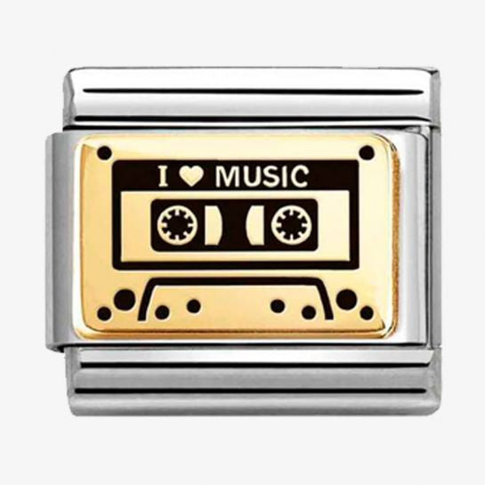 Nomination Gold Cassette Charm