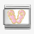 Nomination Gold Pink Flip Flops Charm