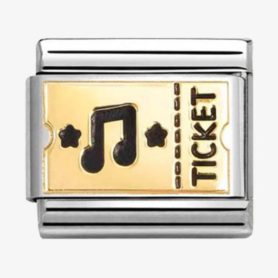 Nomination Gold Concert Ticket Charm