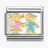 Nomination Yellow Gold Enamel Boy & Girl Charm