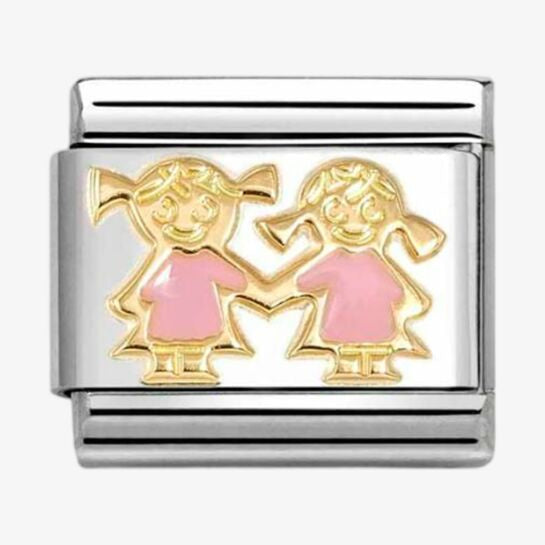 Nomination Yellow Gold Two Girls Charm