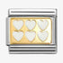 Nomination Yellow Gold White Enamel Hearts Charm