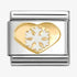 Nomination Yellow Gold Snowflake Heart Charm