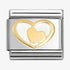 Nomination Yellow Gold White Heart In Heart Charm