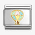 Nomination Yellow Gold Blue & White Hot Air Balloon Charm