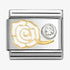 Nomination Yellow Gold White Rose With CZ Charm