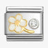 Nomination Yellow Gold White Myosotis With CZ Charm