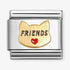 Nomination Gold Cat With Red Heart Charm